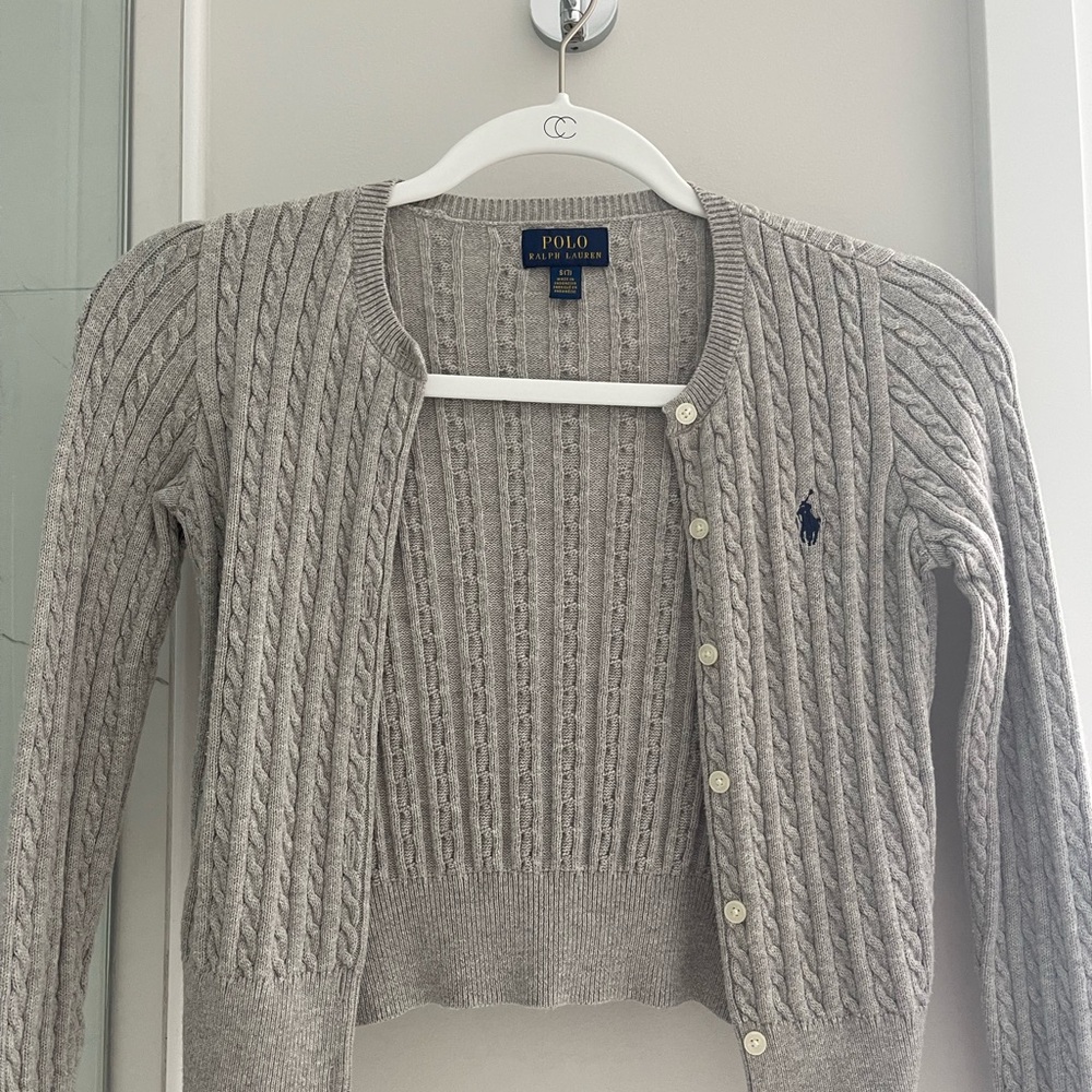 Polo Ralph Lauren girls cardigan size 7 (S) in color grey